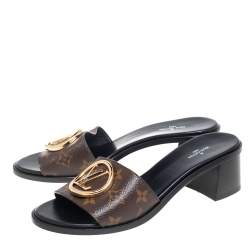 Pre Owned صندل سلايد لوي فيتون لوك إيت كانفاس مونوغرامي مقاس 40