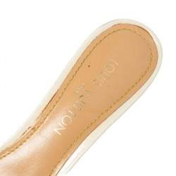 Louis Vuitton Multicolore Monogram Canvas and Leather Trim Flower Embellished Slide Sandals Size 41
