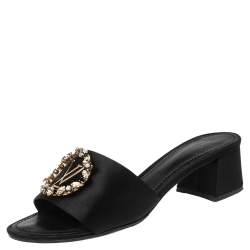 Louis Vuitton LV Orsay Flat Sandal BLACK. Size 37.5