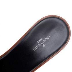 مملوكة مسبقًا Louis Vuitton Brown Monogram Canvas Lock It Mule Sandals Size 38