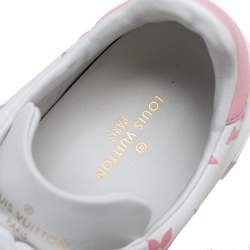 Louis Vuitton White Monogram  Leather Time Out Sneakers Size 37
