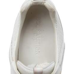 Louis Vuitton White Leather and Mesh Run Away Low-Top Sneakers Size 38.5