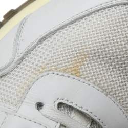 Louis Vuitton White Leather and Mesh Run Away Low-Top Sneakers Size 38.5