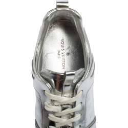 Louis Vuitton Silver Patent Leather Runaway Sneakers Size 38