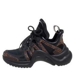 Louis Vuitton Black/Brown Canvas And Leather Archlight  Sneakers Size 39