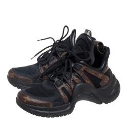 Louis Vuitton Black/Brown Canvas And Leather Archlight  Sneakers Size 39