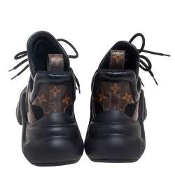 Louis Vuitton Black/Brown Canvas And Leather Archlight  Sneakers Size 39