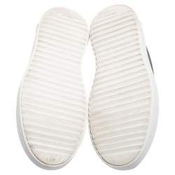 Pre Owned Louis Vuitton Black Leather Timeout Sneakers Size 38.5