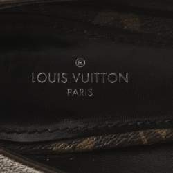 مملوكة مسبقًا Louis Vuitton Brown Monogram Coated Canvas And Leather Mary Jane Pumps Size 36