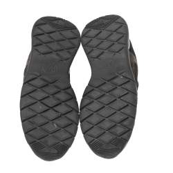 Louis Vuitton Black/Brown Fabric and Monogram Canvas Aftergame Sneakers Size 36
