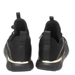 Louis Vuitton Black/Brown Fabric and Monogram Canvas Aftergame Sneakers Size 36