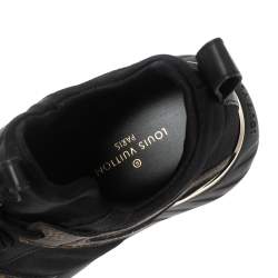 Louis Vuitton Black/Brown Fabric and Monogram Canvas Aftergame Sneakers Size 36