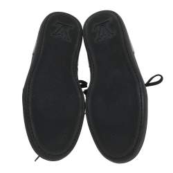 Louis Vuitton Black Leather Low Top Sneakers Size 38