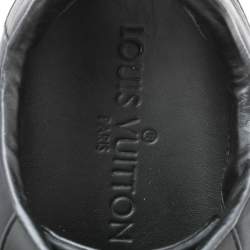 Louis Vuitton Black Leather Low Top Sneakers Size 38