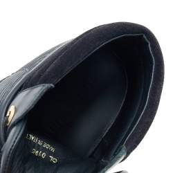 Louis Vuitton Black Epi Leather And Suede Wedge High-Top Sneakers Size 36