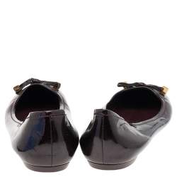 Louis Vuitton Amarante Patent Leather Ballet Flats Size 40.5