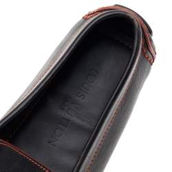 Louis Vuitton Brown Leather S Lock Slip On Loafers Size 39