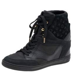 louis vuitton Millennium line wedge sneakers black 4 , Women's