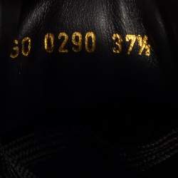 Pre Owned Louis Vuitton Black/Brown Patent Leather And Suede Run Away  Sneakers Size 37.5