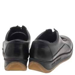 مملوكة مسبقًا Louis Vuitton Black Leather Low Top Sneakers Size 38