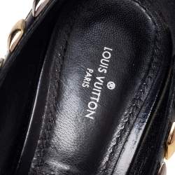 مملوكة مسبقًا حذاء كعب عالي لوي فيتون إل دورادو كانفاس مونوغرامي و حواف جلد أسود /بني مقدمة مدببة مقاس 37.5