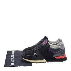 مملوكة مسبقًا حذاء رياضي لوي فيتون عنق منخفض ران أوي جلد وسويدي أسود مقاس 38