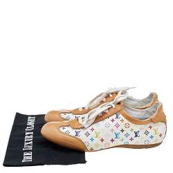 Louis Vuitton Multicolor Monogram Canvas And Patent Leather Low Top Sneakers Size 38