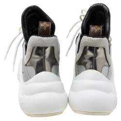 مملوكة مسبقًا حذاء رياضي لوي فيتون أرش لايت جلد وشبكة ثلاثي اللون مقاس 36