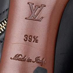 Pre Owned Louis Vuitton Black Leather And Suede Knee Length Boots Size 39.5