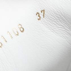 Louis Vuitton White Leather and Monogram Canvas Frontrow Sneakers Size 37