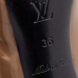 Pre Owned Louis Vuitton Brown Patent Leather Oh Really! Peep Toe Pumps Size 36