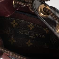 Pre Owned حذاء بوت للكاحل لوي فيتون جلد وسويدي بني مزخرف مقاس 38