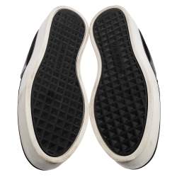 مملوكة مسبقًا Louis Vuitton Black Suede, Patent and Leather Slip On Platform Sneakers Size 39.5