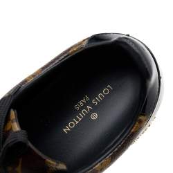Louis Vuitton Brown/Black Monogram Canvas And Patent Leather Frontrow Low Top  Sneakers Size 37