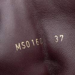 Louis Vuitton Burgundy Monogram Fabric And Suede High Top Sneakers Size 37