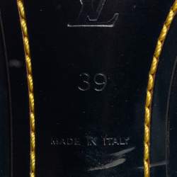 Pre Owned صندل سلايد لوي فيتون كانفاس متعدد الألوان مزين شعار الماركة مقاس 39