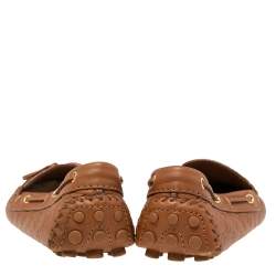 Pre Owned حذاء لوفرز لوي فيتون غلوريا جلد بني مقاس 36.5