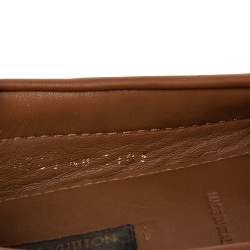 Pre Owned حذاء لوفرز لوي فيتون غلوريا جلد بني مقاس 36.5