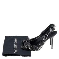 Pre Owned صندل لوي فيتون ليزا ترتر فضي وذهبي فتحة كعب مقاس 39