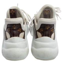 Louis Vuitton White/Brown Monogram Canvas and Leather Archlight  Sneakers Size 38