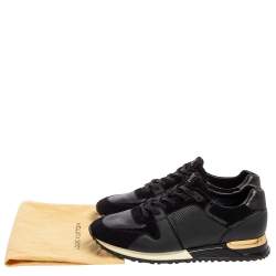 Pre Owned حذاء رياضي لوي فيتون راناواي سويدي وجلد إيبي أسود مقاس 40