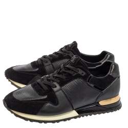 Pre Owned حذاء رياضي لوي فيتون راناواي سويدي وجلد إيبي أسود مقاس 40