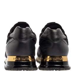 Pre Owned حذاء رياضي لوي فيتون راناواي سويدي وجلد إيبي أسود مقاس 40