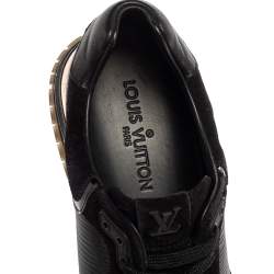 Pre Owned حذاء رياضي لوي فيتون راناواي سويدي وجلد إيبي أسود مقاس 40