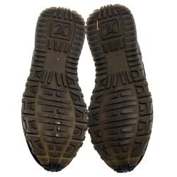 Pre Owned حذاء رياضي لوي فيتون راناواي سويدي وجلد إيبي أسود مقاس 40