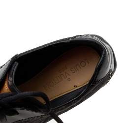 Louis Vuitton Black Monogram Canvas and Leather Low Top Sneakers Size 39