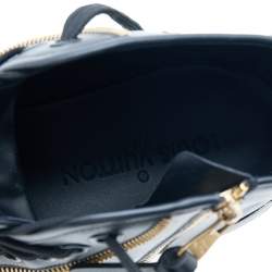 مملوكة مسبقًا Louis Vuitton Black Leather Zip Detail High Top Zip Sneakers Size 39.5
