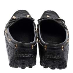 مملوكة مسبقًا حذاء لوفرز لوي فيتون غلوريا جلد مونوغرامي أسود مقاس 37