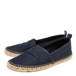 Pre Owned Louis Vuitton Navy Blue  Denim  Espadrilles Flats Size 40