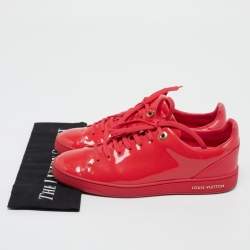 Louis Vuitton Hot Pink Patent and Leather Frontrow Sneakers Size 39